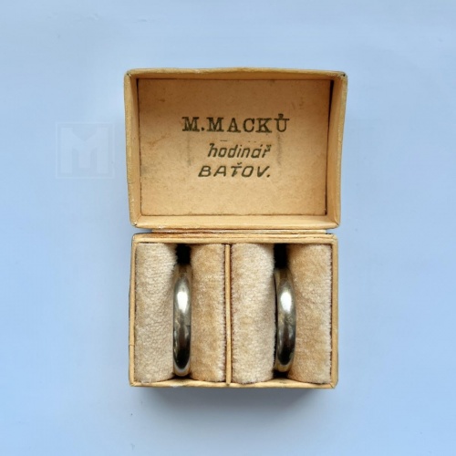 Svatební prsteny z Baťova vyrobené v létě 1939