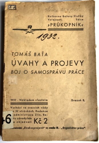 Tomáš Baťa, Úvahy a projevy, sešit 1932